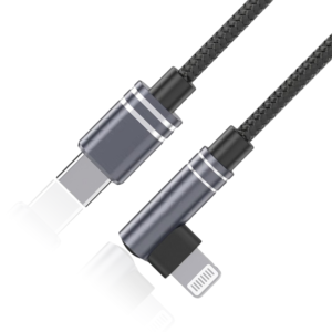 100W 90 Degree Right Angle Type-C to Lightning Fast Charging Cable