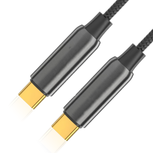 100W Fast Charging Braided Type-C to Type-C Cable with Gold Plated Connectors