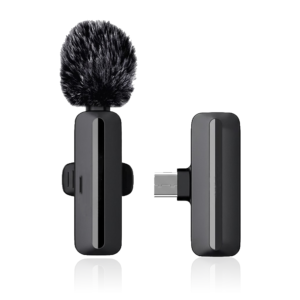Wireless Lavalier Microphone with Wind Muff & Type-C Receiver