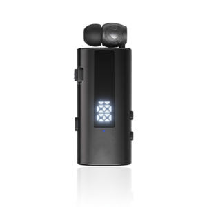 Single Ear Retractable Bluetooth Headset with LED Battery Display