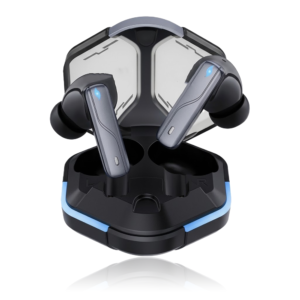 Cyberpunk Gaming Wireless TWS Earbuds with RGB Lighting & Transparent Lid