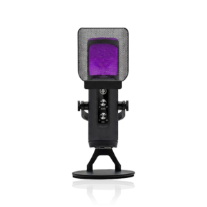 Podcast Wireless Lavalier Microphone with Digital LED Display and Furry Windscreen